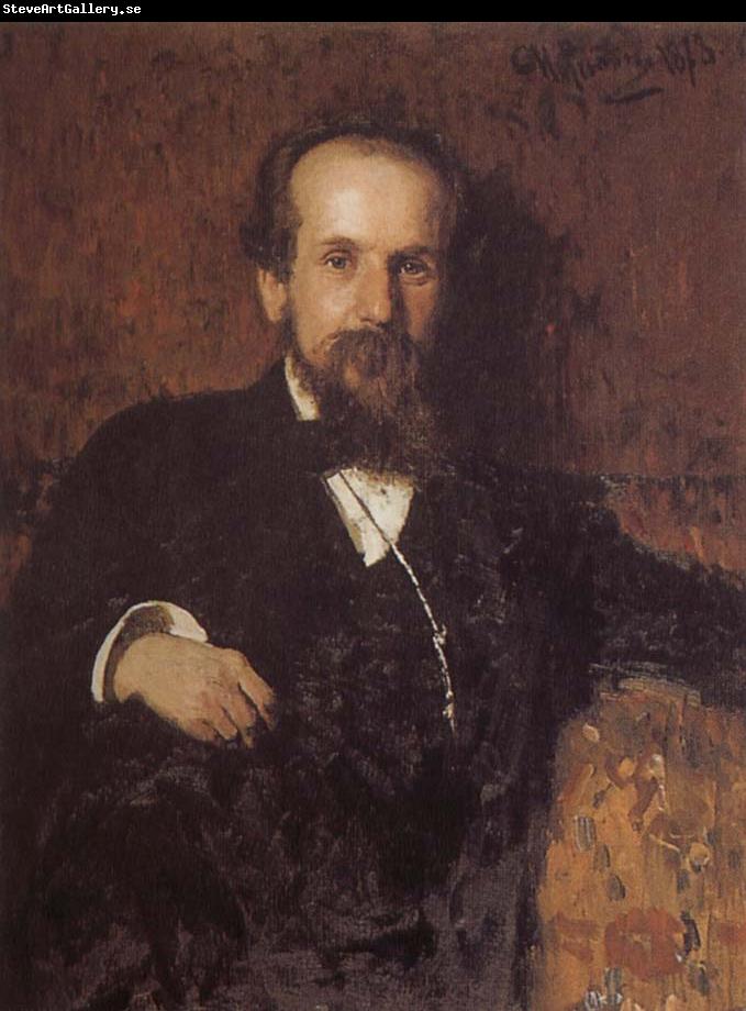 Ilia Efimovich Repin Agrees Si Qiake the husband portrait